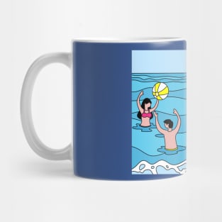 Beach Volleyball On The Beach Training Fan Mug